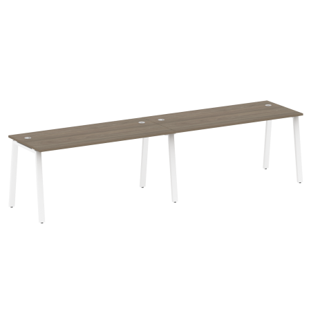 Metal System Рабочая станция на 2 места на А-образном м/к БА.СМ-2.4 Вяз Благородный/Металл Белый 3200*720*750 Metal System Рабочая станция на 2 места на А-образном м/к БА.СМ-2.4 Вяз Благородный/Металл Белый 3200*720*750