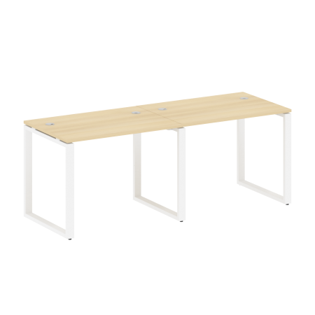 Metal System Рабочая станция на 2 места на О-образном м/к БО.СМ-2.1 Акация Лорка/Металл Белый 2000*720*750 Metal System Рабочая станция на 2 места на О-образном м/к БО.СМ-2.1 Акация Лорка/Металл Белый 2000*720*750