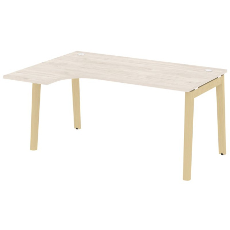 Onix Wood Стол эргономичный левый OW.SA-4 (L) Денвер Светлый/Дуб Светлый/Металл Белый 1580*1180*750 (800/460)
