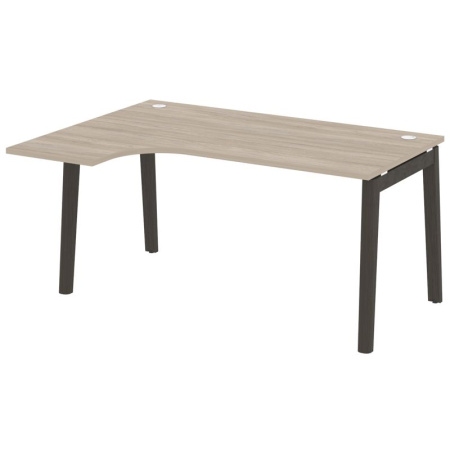 Onix Wood Стол эргономичный левый OW.SA-4 (L) Дуб Аттик/Дуб Темный/Металл Антрацит 1580*1180*750 (800/460)