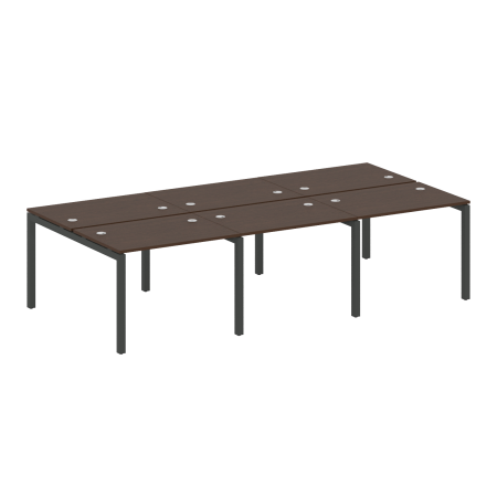 Metal System Quattro Рабочая станция на 6 раб. мест на П-образном м/к 50БП.СМ-6.1 Венге Цаво/Металл Антрацит 3000*1475*750 Metal System Quattro Рабочая станция на 6 раб. мест на П-образном м/к 50БП.СМ-6.1 Венге Цаво/Металл Антрацит 3000*1475*750