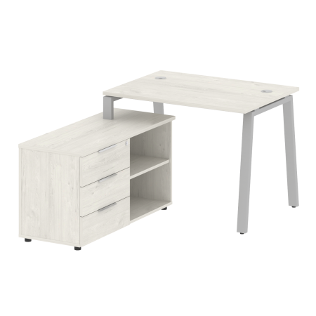 Metal System Рабочая станция с тумбой на А-образном м/к БА.РС-СТС-2.1 (L) Дуб Наварра/Металл Серый 1100*1520*750 Metal System Рабочая станция с тумбой на А-образном м/к БА.РС-СТС-2.1 (L) Дуб Наварра/Металл Серый 1100*1520*750