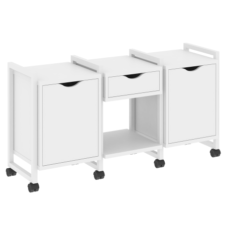 Loft Тумба на колесных опорах VR.L-TN-7.K Белый Бриллиант/Металл Белый 1440*460*767 Loft Тумба на колесных опорах VR.L-TN-7.K Белый Бриллиант/Металл Белый 1440*460*767