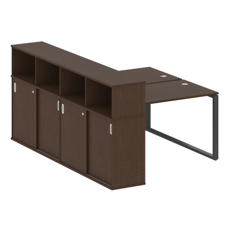 Metal System Рабочая станция с шкафом-купе на О-образном м/к БО.РС-СШК-4.2 Т Венге Цаво/Металл Антрацит 1610*2332*1098 Metal System Рабочая станция с шкафом-купе на О-образном м/к БО.РС-СШК-4.2 Т Венге Цаво/Металл Антрацит 1610*2332*1098
