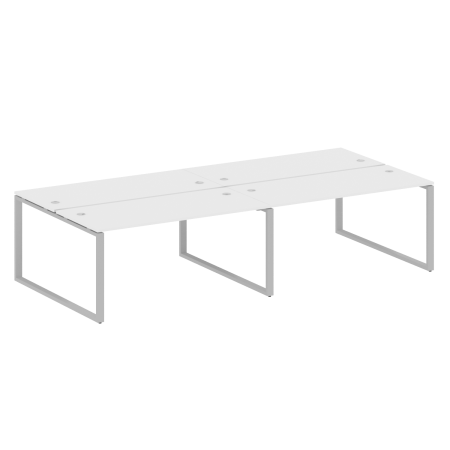 Metal System Рабочая станция на 4 места на О-образном м/к БО.СМ-4.4 Белый/Металл Серый 3200*1475*750 Metal System Рабочая станция на 4 места на О-образном м/к БО.СМ-4.4 Белый/Металл Серый 3200*1475*750