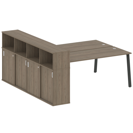 Metal System Рабочая станция с шкафом-купе на А-образном м/к БА.РС-СШК-4.5 Т Вяз Благородный/Металл Антрацит 2210*2332*1098 Metal System Рабочая станция с шкафом-купе на А-образном м/к БА.РС-СШК-4.5 Т Вяз Благородный/Металл Антрацит 2210*2332*1098