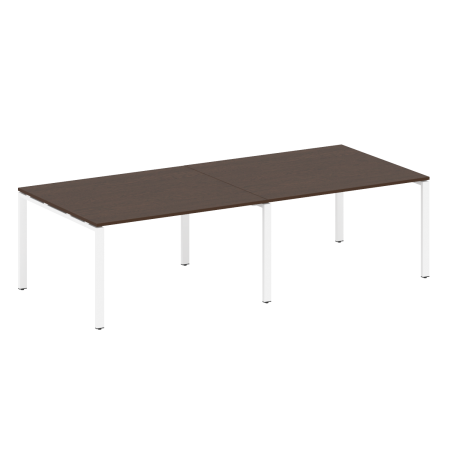 Metal System Переговорный стол (2 столешницы) на П-образном м/к БП.ПРГ-2.3 Венге Цаво/Металл Белый 2800*1235*750 Metal System Переговорный стол (2 столешницы) на П-образном м/к БП.ПРГ-2.3 Венге Цаво/Металл Белый 2800*1235*750
