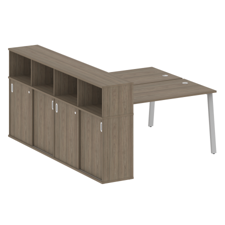 Metal System Рабочая станция с шкафом-купе на А-образном м/к БА.РС-СШК-4.3 Т Вяз Благородный/Металл Серый 1810*2332*1098 Metal System Рабочая станция с шкафом-купе на А-образном м/к БА.РС-СШК-4.3 Т Вяз Благородный/Металл Серый 1810*2332*1098