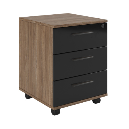 Asti AST33931343 Тумба подкатная с 3 ящиками, глянец 450x430x565 Дуб Урбан Asti AST33931343 Тумба подкатная с 3 ящиками, глянец 450x430x565 Дуб Урбан