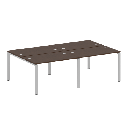 Metal System Рабочая станция на 4 места на П-образном м/к БП.СМ-4.2 Венге Цаво/Металл Серый 2400*1475*750 Metal System Рабочая станция на 4 места на П-образном м/к БП.СМ-4.2 Венге Цаво/Металл Серый 2400*1475*750