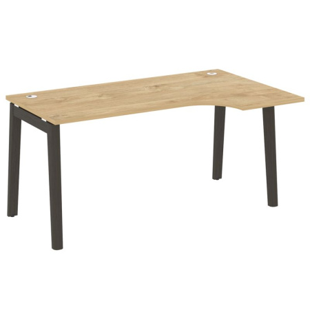 Onix Wood Стол эргономичный правый OW.SA-1 (R) Тиквуд Светлый/Дуб Темный/Металл Антрацит 1580*980*750 (720/460)