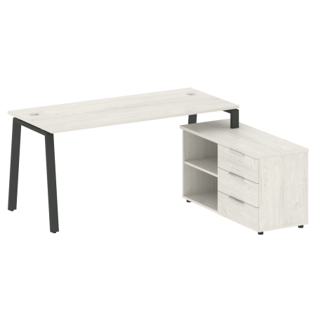 Metal System Рабочая станция с тумбой на А-образном м/к БА.РС-СТС-2.4 (R) Дуб Наварра/Металл Антрацит 1700*1520*750 Metal System Рабочая станция с тумбой на А-образном м/к БА.РС-СТС-2.4 (R) Дуб Наварра/Металл Антрацит 1700*1520*750