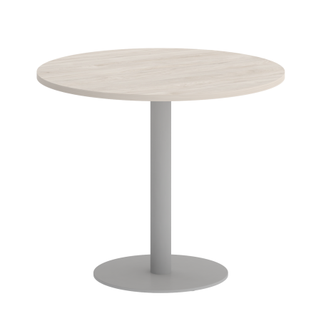 Home Office Стол круглый VR.SP-5-90.1 Денвер Светлый/Металл Серый 900*900*753 Home Office Стол круглый VR.SP-5-90.1 Денвер Светлый/Металл Серый 900*900*753