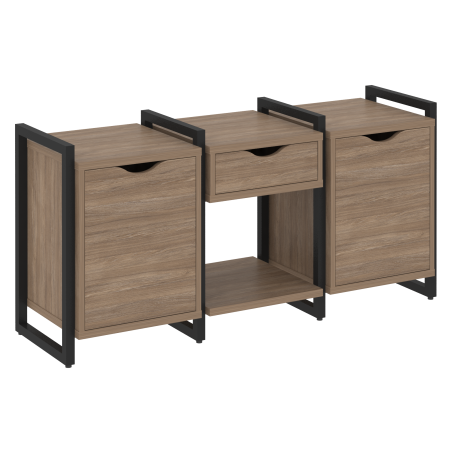 Loft Тумба на регулируемых опорах VR.L-TN-7.O Дуб Аризона/Металл Черный 1440*460*719