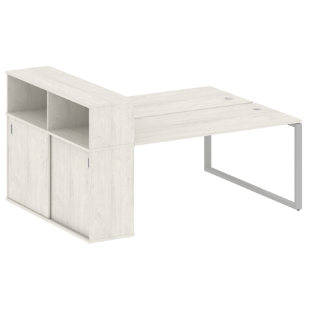 Metal System Рабочая станция с шкафом-купе на О-образном м/к БО.РС-СШК-2.4 Т Дуб Наварра/Металл Серый 2010*1475*1098 Metal System Рабочая станция с шкафом-купе на О-образном м/к БО.РС-СШК-2.4 Т Дуб Наварра/Металл Серый 2010*1475*1098