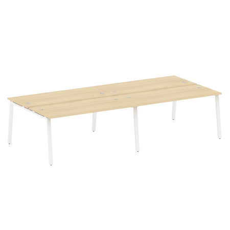 Metal System Рабочая станция на 4 места на А-образном м/к БА.СМ-4.4 Акация Лорка/Металл Белый 3200*1475*750 Metal System Рабочая станция на 4 места на А-образном м/к БА.СМ-4.4 Акация Лорка/Металл Белый 3200*1475*750