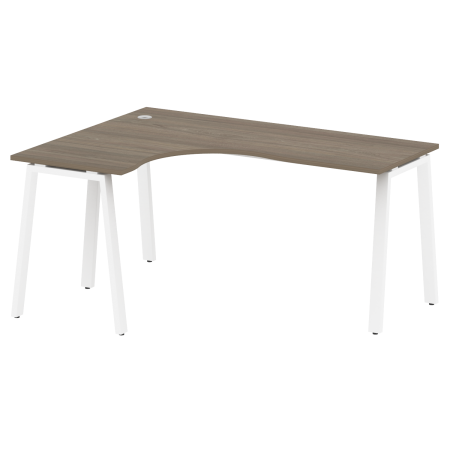 Metal System Стол криволинейный левый на А-образном м/к БА.СА-4 (L) Вяз Благородный/Металл Белый 1600*1200*750 Metal System Стол криволинейный левый на А-образном м/к БА.СА-4 (L) Вяз Благородный/Металл Белый 1600*1200*750