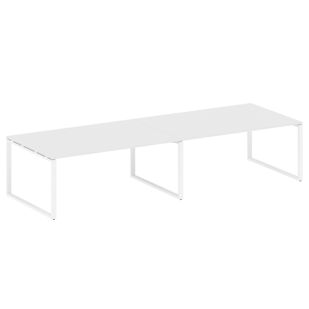 Metal System Переговорный стол (2 столешницы) на О-образном м/к БО.ПРГ-2.5 Белый/Металл Белый 3600*1235*750 Metal System Переговорный стол (2 столешницы) на О-образном м/к БО.ПРГ-2.5 Белый/Металл Белый 3600*1235*750