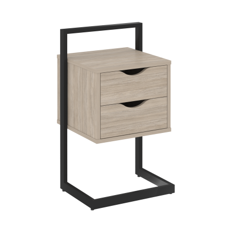 Loft Тумба приставная VR.L-PY2 Дуб Аттик/Металл Черный 450*409*792