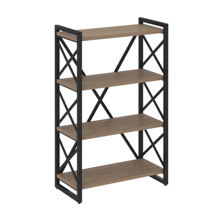 Loft Стеллаж на рег. опорах-4 полки VR.L-MST.O-4.8 Дуб Аризона/Металл Черный 800*400*1280