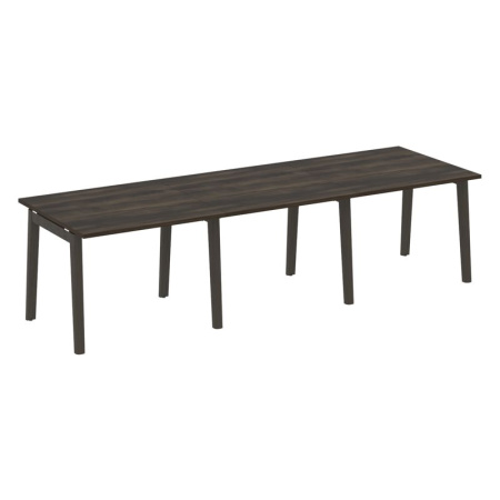 Onix Wood Стол переговорный (3 столешницы) OW.PRG-3.1 Дуб Мали/Дуб Темный/Металл Антрацит 2940*980*750