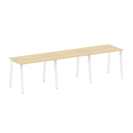 Metal System Рабочая станция на 3 места на А-образном м/к БА.СМ-3.1 Акация Лорка/Металл Белый 3000*720*750 Metal System Рабочая станция на 3 места на А-образном м/к БА.СМ-3.1 Акация Лорка/Металл Белый 3000*720*750