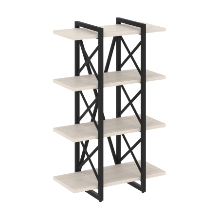 Loft Стеллаж на рег. опорах-4 полки VR.L-MST.O-4.4V Денвер Светлый/Металл Черный 800*400*1280