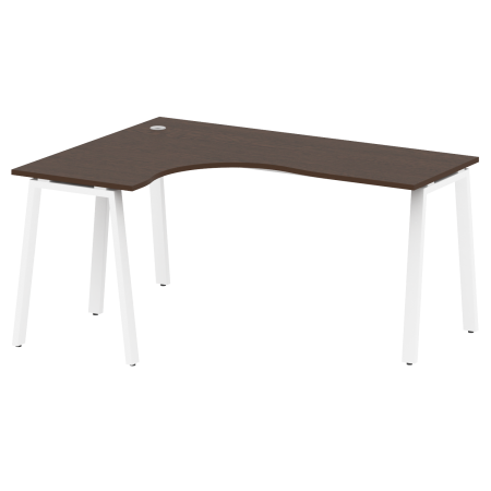 Metal System Стол криволинейный левый на А-образном м/к БА.СА-4 (L) Венге Цаво/Металл Белый 1600*1200*750 Metal System Стол криволинейный левый на А-образном м/к БА.СА-4 (L) Венге Цаво/Металл Белый 1600*1200*750