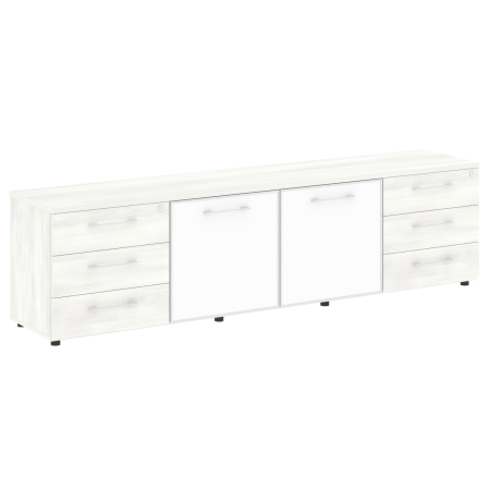 Yalta Тумба стационарная LT.TS-4.2 2200*450*580 Снежная Патина/Стекло White Yalta Тумба стационарная LT.TS-4.2 2200*450*580 Снежная Патина/Стекло White