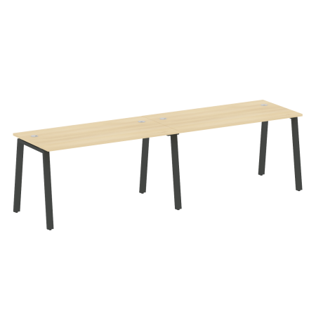 Metal System Рабочая станция на 2 места на А-образном м/к БА.СМ-2.3 Акация Лорка/Металл Антрацит 2800*720*750 Metal System Рабочая станция на 2 места на А-образном м/к БА.СМ-2.3 Акация Лорка/Металл Антрацит 2800*720*750