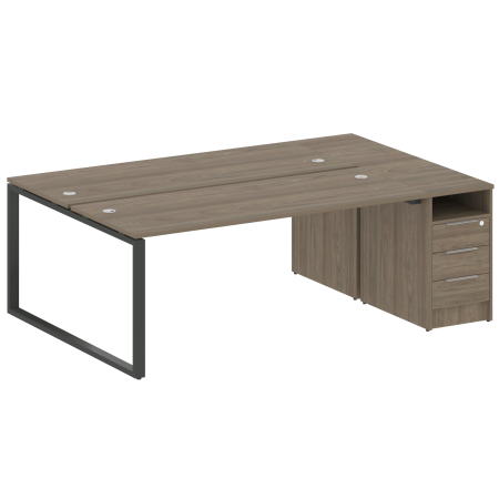 Metal System Рабочая станция с тумбой на О-образном м/к БО.РС-СТП-2.5 Вяз Благородный/Металл Антрацит 2212*1475*750 Metal System Рабочая станция с тумбой на О-образном м/к БО.РС-СТП-2.5 Вяз Благородный/Металл Антрацит 2212*1475*750