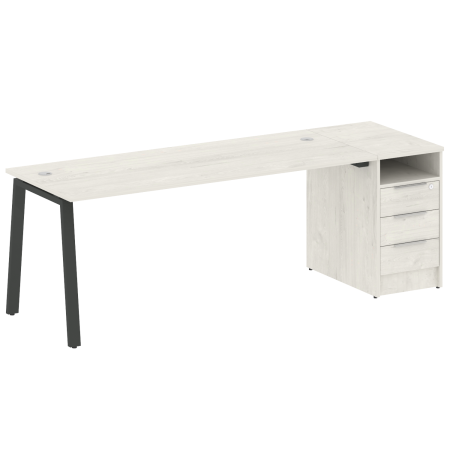 Metal System Рабочая станция с тумбой на А-образном м/к БА.РС-СТП-1.5 Дуб Наварра/Металл Антрацит 2212*720*750 Metal System Рабочая станция с тумбой на А-образном м/к БА.РС-СТП-1.5 Дуб Наварра/Металл Антрацит 2212*720*750