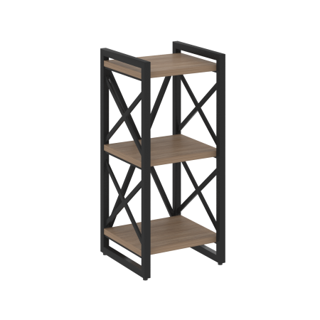 Loft Стеллаж на рег. опорах-3 полки VR.L-MST.O-3.4 Дуб Аризона/Металл Черный 400*400*910