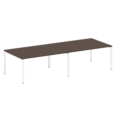 Metal System Переговорный стол (2 столешницы) на П-образном м/к БП.ПРГ-2.4 Венге Цаво/Металл Белый 3200*1235*750 Metal System Переговорный стол (2 столешницы) на П-образном м/к БП.ПРГ-2.4 Венге Цаво/Металл Белый 3200*1235*750