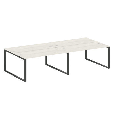 Metal System Рабочая станция на 4 места на О-образном м/к БО.СМ-4.4 Дуб Наварра/Металл Антрацит 3200*1475*750 Metal System Рабочая станция на 4 места на О-образном м/к БО.СМ-4.4 Дуб Наварра/Металл Антрацит 3200*1475*750