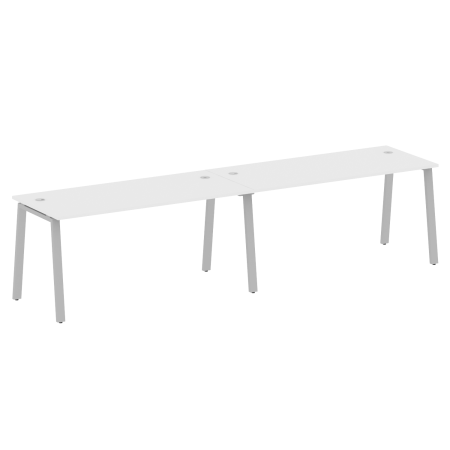 Metal System Рабочая станция на 2 места на А-образном м/к БА.СМ-2.4 Белый/Металл Серый 3200*720*750 Metal System Рабочая станция на 2 места на А-образном м/к БА.СМ-2.4 Белый/Металл Серый 3200*720*750