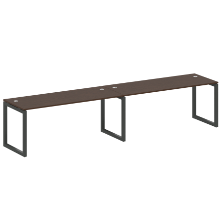 Metal System Quattro Рабочая станция на 2 места на О-образном м/к 50БО.СМ-2.5 Венге Цаво/Металл Антрацит 3600*720*750 Metal System Quattro Рабочая станция на 2 места на О-образном м/к 50БО.СМ-2.5 Венге Цаво/Металл Антрацит 3600*720*750