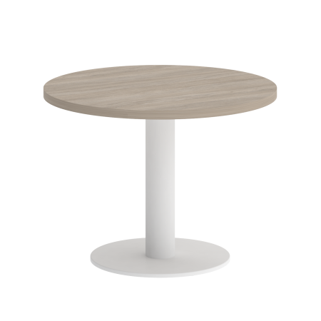 Home Office Стол журнальный круглый VR.SP-5-60.1G Дуб Аттик/Металл Белый 600*600*453 Home Office Стол журнальный круглый VR.SP-5-60.1G Дуб Аттик/Металл Белый 600*600*453