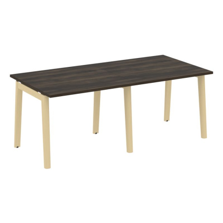 Onix Wood Стол переговорный (2 столешницы) OW.PRG-2.1 Дуб Мали/Дуб Светлый/Металл Белый 1960*980*750 Onix Wood Стол переговорный (2 столешницы) OW.PRG-2.1 Дуб Мали/Дуб Светлый/Металл Белый 1960*980*750