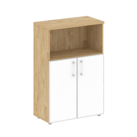 Shift Шкаф средний широкий SK.ST-2.2R white Тиквуд Светлый/Стекло White 800*420*1207