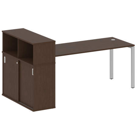 Metal System Стол письменный с шкафом-купе на П-образном м/к БП.РС-СШК-3.5 Т Венге Цаво/Металл Серый 2210*1120*1098 Metal System Стол письменный с шкафом-купе на П-образном м/к БП.РС-СШК-3.5 Т Венге Цаво/Металл Серый 2210*1120*1098
