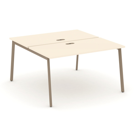 Estetica Рабочая станция 2 места ES.D.RS-2.3-LP Сатин/Металл Латте 1380*1500*750 Estetica Рабочая станция 2 места ES.D.RS-2.3-LP Сатин/Металл Латте 1380*1500*750
