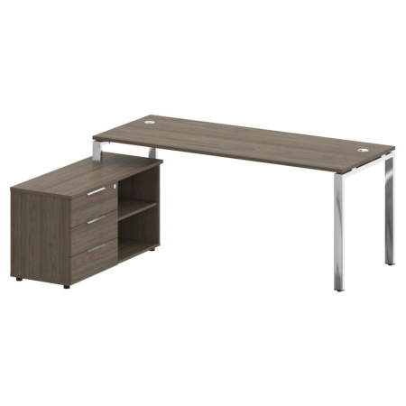 Metal System Direct Стол руковод. с тумбой БГ.СРТ-5.7 (L) Вяз Благородный/Нержавеющая Сталь 1900*1520*750 Metal System Direct Стол руковод. с тумбой БГ.СРТ-5.7 (L) Вяз Благородный/Нержавеющая Сталь 1900*1520*750