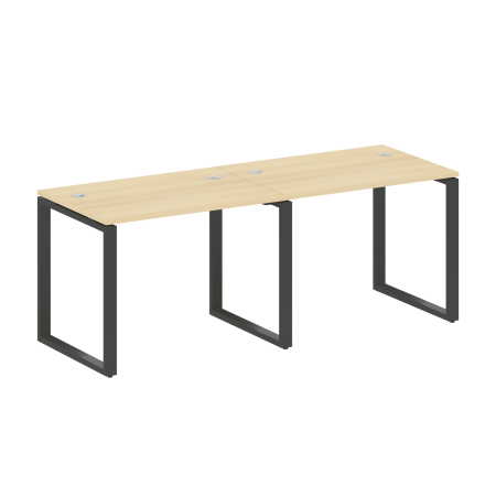 Metal System Рабочая станция на 2 места на О-образном м/к БО.СМ-2.1 Акация Лорка/Металл Антрацит 2000*720*750 Metal System Рабочая станция на 2 места на О-образном м/к БО.СМ-2.1 Акация Лорка/Металл Антрацит 2000*720*750