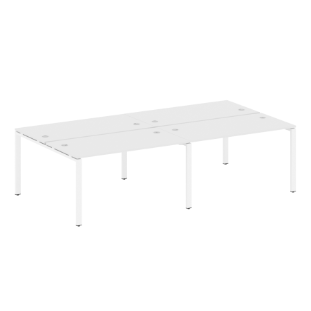 Metal System Рабочая станция на 4 места на П-образном м/к БП.СМ-4.3 Белый/Металл Белый 2800*1475*750 Metal System Рабочая станция на 4 места на П-образном м/к БП.СМ-4.3 Белый/Металл Белый 2800*1475*750