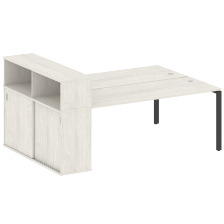 Metal System Рабочая станция с шкафом-купе на П-образном м/к БП.РС-СШК-2.5 Т Дуб Наварра/Металл Антрацит 2210*1475*1098 Metal System Рабочая станция с шкафом-купе на П-образном м/к БП.РС-СШК-2.5 Т Дуб Наварра/Металл Антрацит 2210*1475*1098