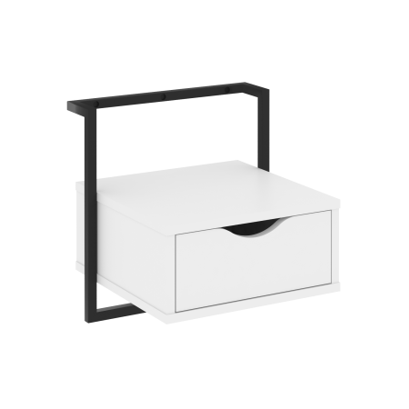 Loft Тумба навесная (крепление к стене) VR.L-SY1 Белый Бриллиант/Металл Черный 450*409*450