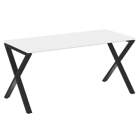 Loft Стол рабочий VR.L-SRX-4.7 Белый Бриллиант/Металл Черный 1580*720*750