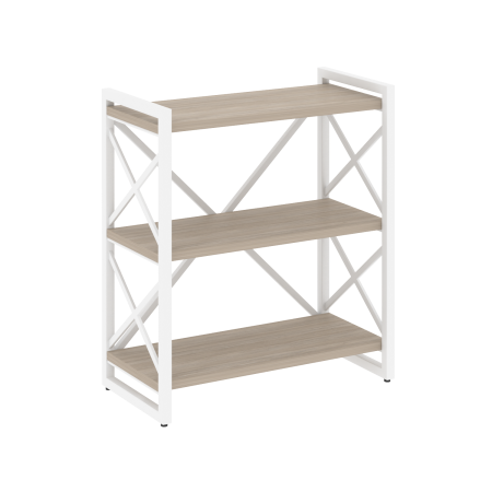 Loft Стеллаж на рег. опорах-3 полки VR.L-MST.O-3.8 Дуб Аттик/Металл Белый 800*400*910