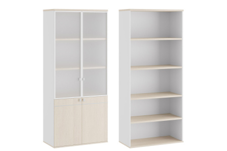 Tess TES38150031 Шкаф для бумаг со стеклом (стекло в раме) 900x450x2070 дуб шамони светлый Tess TES38150031 Шкаф для бумаг со стеклом (стекло в раме) 900x450x2070 дуб шамони светлый